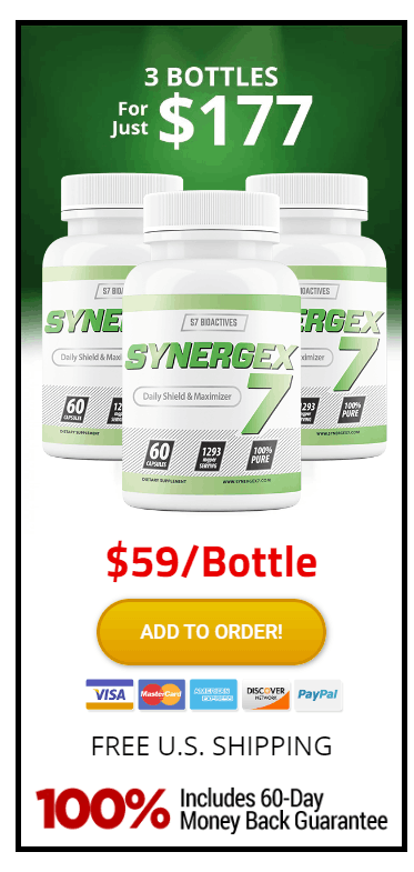 synergex 7 three bottles price list